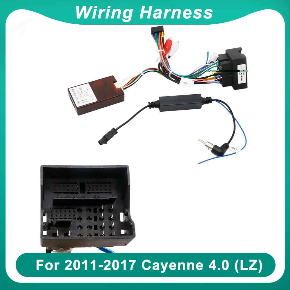 

For Porsche Cayenne 2011-2017 Car Radio Wiring Harness Power Cable Audio Adapter Wire for Android Stereo