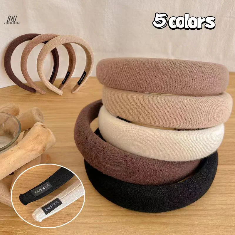 Elegant Korean Style Wide-brimmed Sponge Headwear Headband for Fashion Girls Hair Accessories