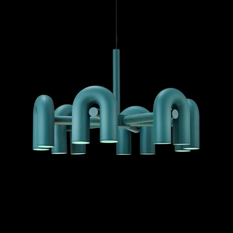 

New Nordic U Shape Led Ceiling Chandelier for Living Room Bedroom Loft Home Decor Pendant Lamps Indoor Lighting Lusters Fixture