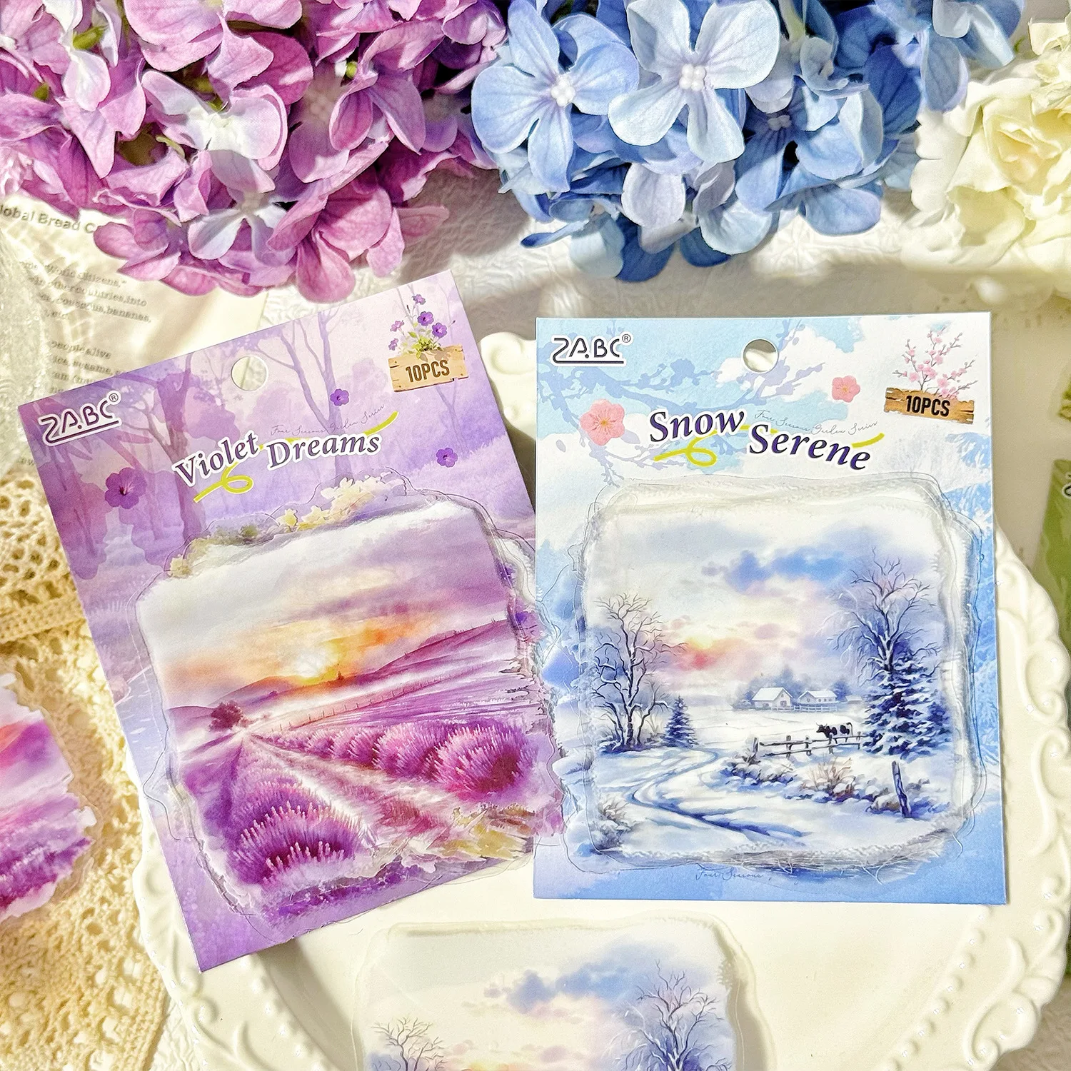 

10pcs/1lot Kawaii Scrapbook Sticker Four Seasons Story Scrapbooking Supplies Planner Decorative Stationery Sticker