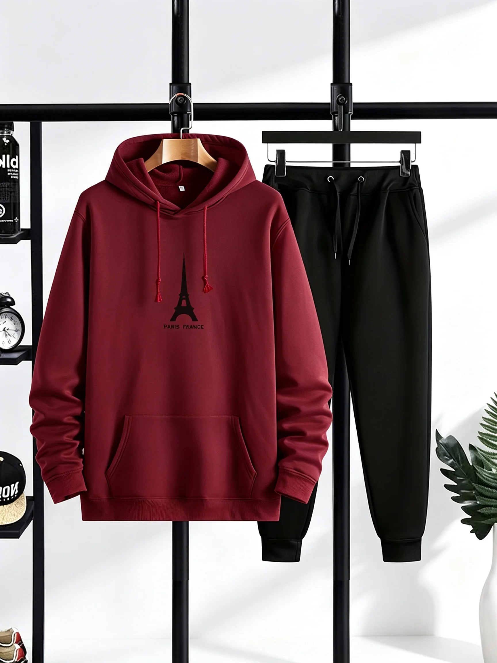 가을과 겨울 신상 남성용 후드티 바지 세트, 청춘 스트 - Outdoor Sports Outfit 리뷰 및 가격
