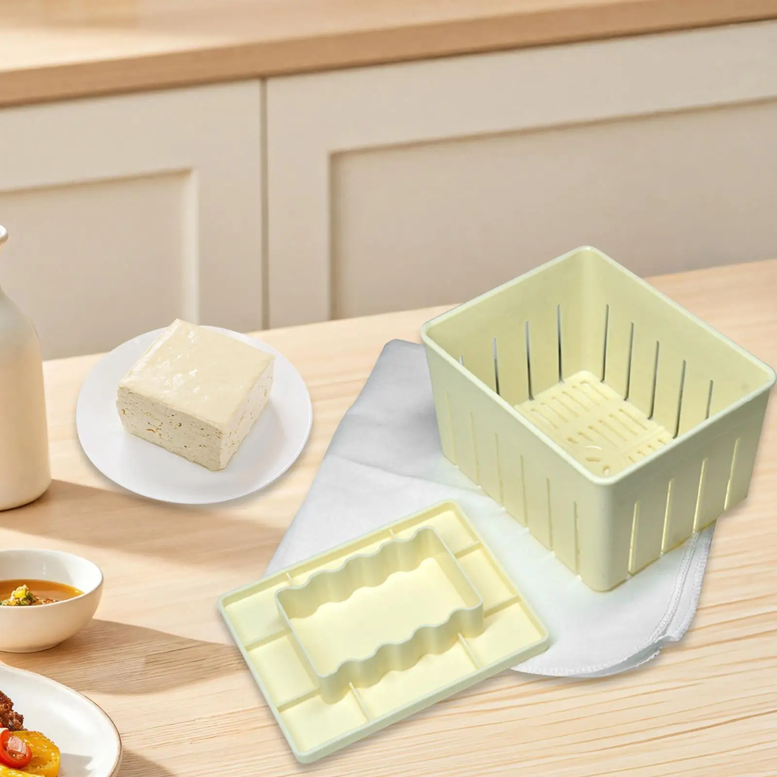 Molde de prensa de Tofu, herramienta de cocina artesanal, molde para hacer Tofu ligero y versátil, máquina para hacer Tofu, prensado para batidos, cocina, queso casero