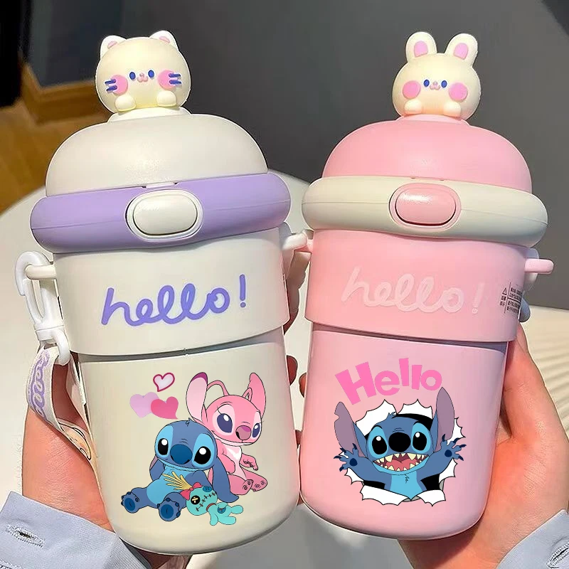 

500MLdisney Stitch Fashion Water Cup for Boys Girls Anime Cartoon Kawaii Water Glass Students Portable Cute Cups Cute Bottles