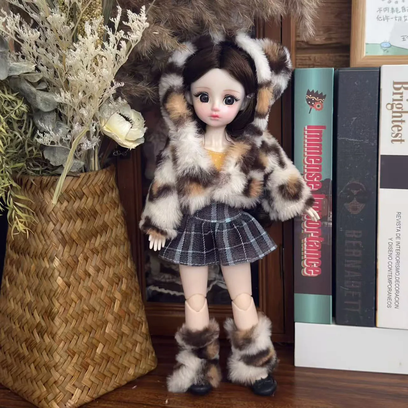 30cm Cute Lolita Girl Princess Doll 1/6 BJD Doll Joints Movable Fashion Cartoon Clothes Set DIY Dress Up Play House Toy Gifts