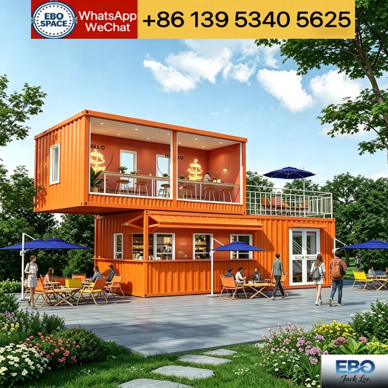 Compact Expandable Modular Prefab Tiny Home 20ft Expand Box House Single Bedroom Mobile Guest House Homestay Cabin