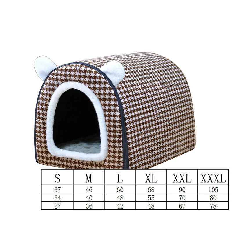 Waterproof Dog House Outdoor Warm Pet Sleeping Nest With Removable Cushion Pet Accessories For Small And Medium Pet Breed Keep