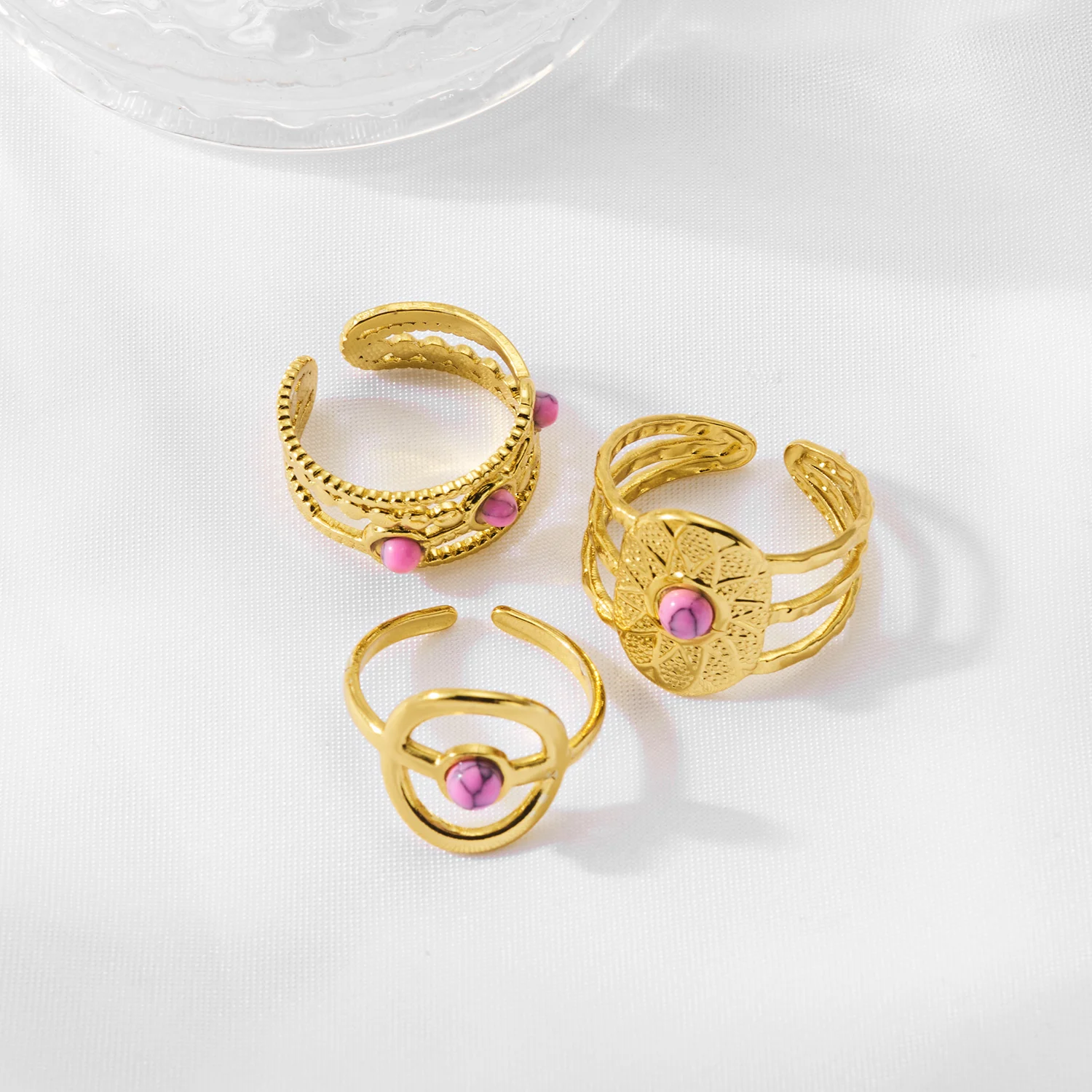3PCS/Set French Vintage Stainl - Minimalist Ring Stackable recension och pris