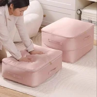 Sac de rangement auto-compressible robuste, organisateur portable pour vêtements, couvertures et édredons, idéal pour l'organisation du placard 6