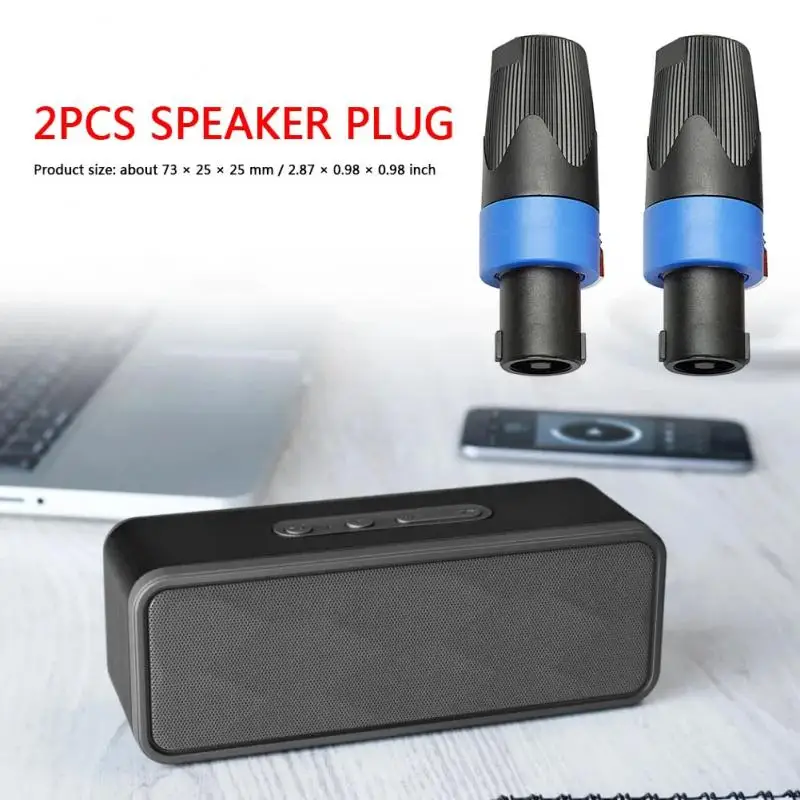 4 Pole Audio Speaker Connectors Plugs Twist Lock Rechargeable Portable Speaker Audio 4-core Ohmic Plug For Neutrik Speakon NL4FC