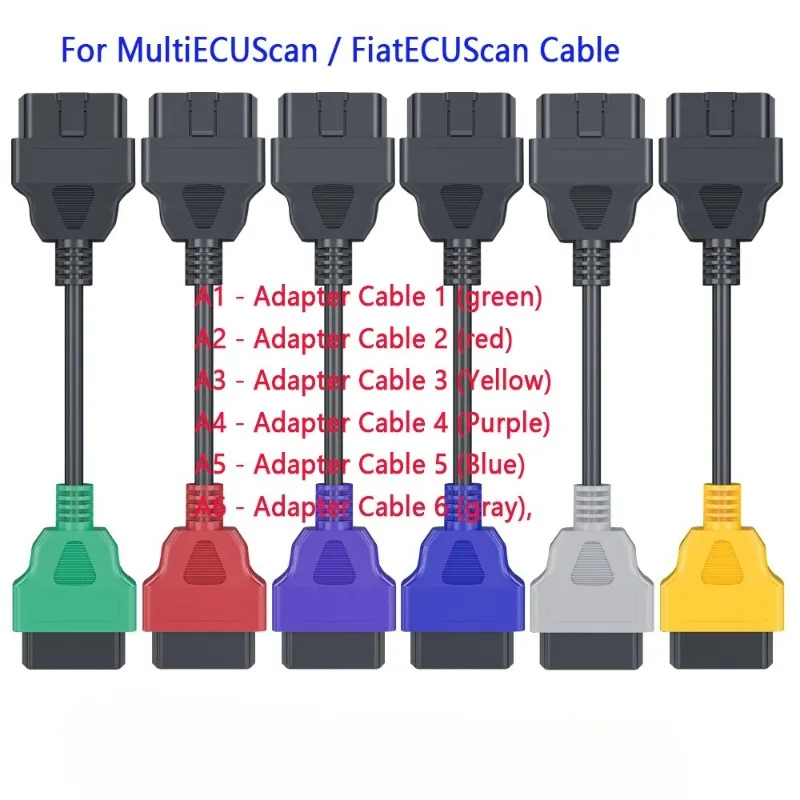 For Fiat ECU Scanning Cable Full Set Engine Fault Diagnostic Instrument