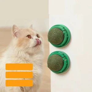 La bola de pelota de pared de la pared de gato gatnip trata los tratos naturales saludables que elimina las bolas para promover la digestión de la bocadillo de hierba de gato 8 Mejores pared de bola de hierba de gatilla de ventas - №1