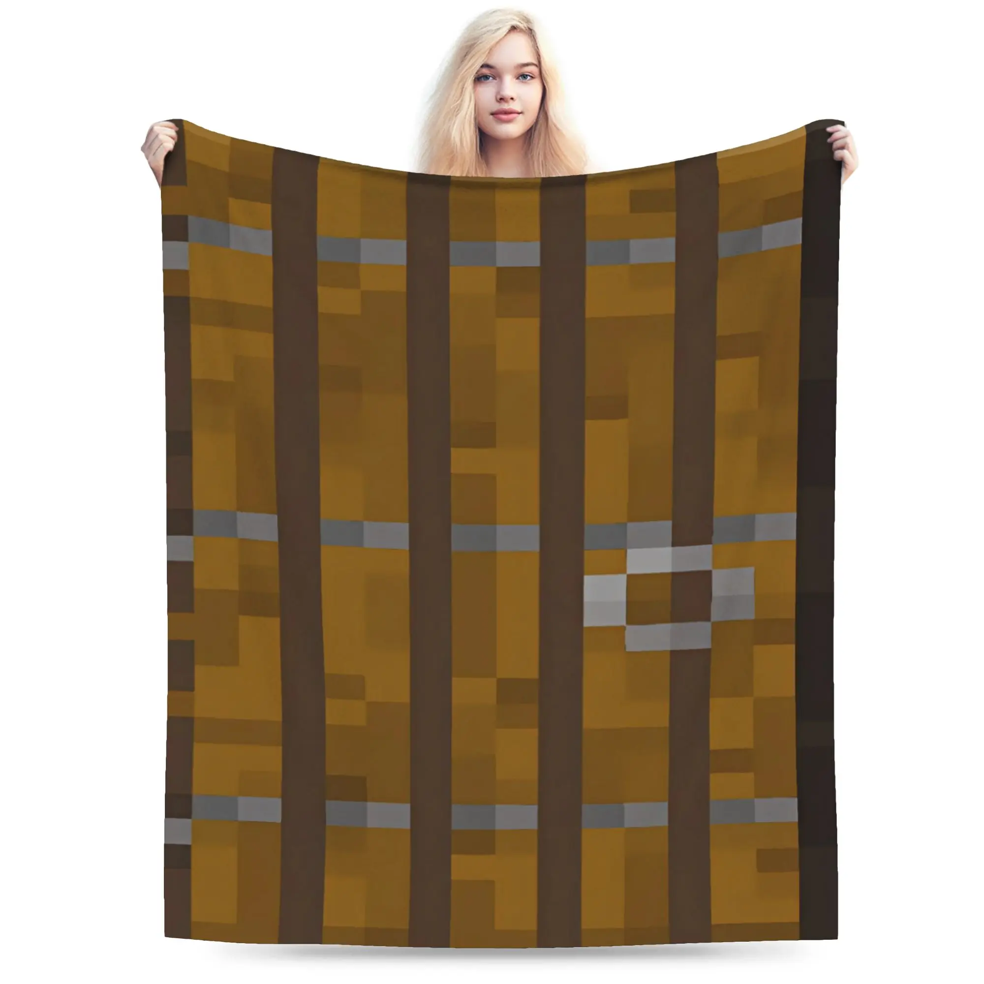 Game M-Minecrafts Blankets  Picnic Flannel Throw Blanket For Outdoor Super Warm Design Quality Bedspread Gift Idea