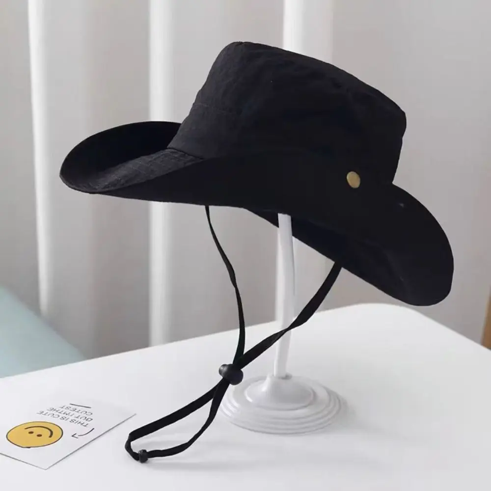 

Drawstring Candy Color Bucket Hat Korean Style Quick-dry Children's Fishmen Hat Anti-UV Casual Kid Summer Sun Hat Boy/Girls