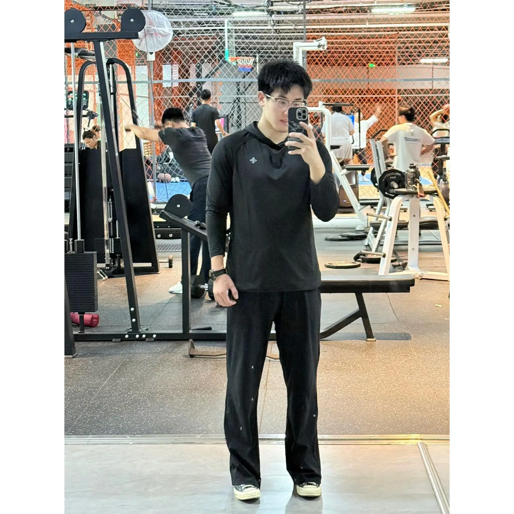 

Мужской базовый спортивный костюм: быстросохнущие повседневные брюки средней длины для осени и весны, материал 00