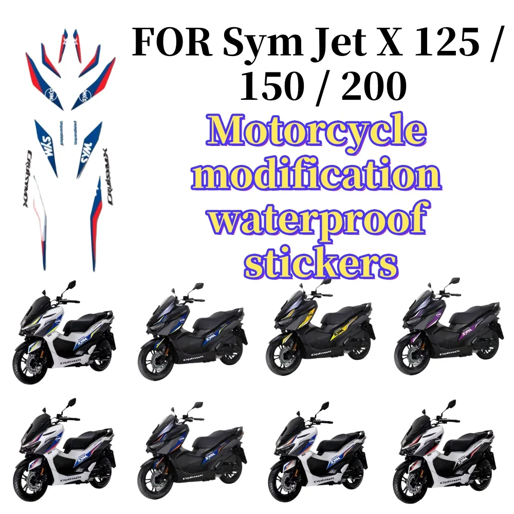 Sym Jet X, Die Decoration, Protective Film, Modification Automatic Coating, Decals, 125, 150, 200