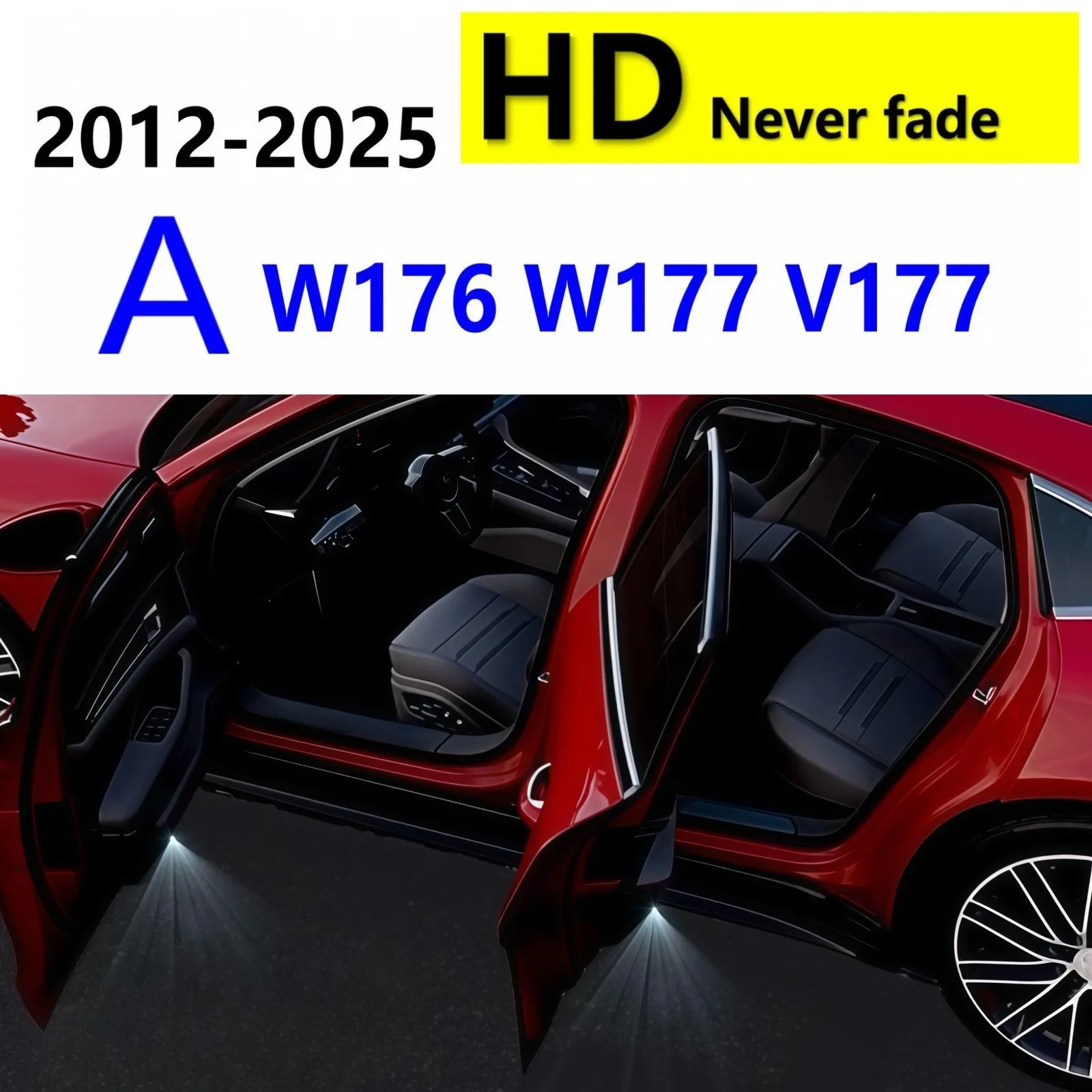 

Светодиодные проекторные фонари для дверей автомобиля HD для Mercedes-Benz A180 A200, аксессуары для A-класса W176 W177 V177 A35 A45 2012-2025 2022 2020 2019