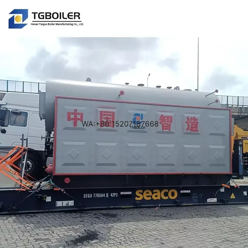 Wmwmnu for 1t 2t 3t 4t Industrial Horizontal Low Pressure Biomass Wood Coal Solid Fuel Fired Moving Chain Grate Steam Boiler