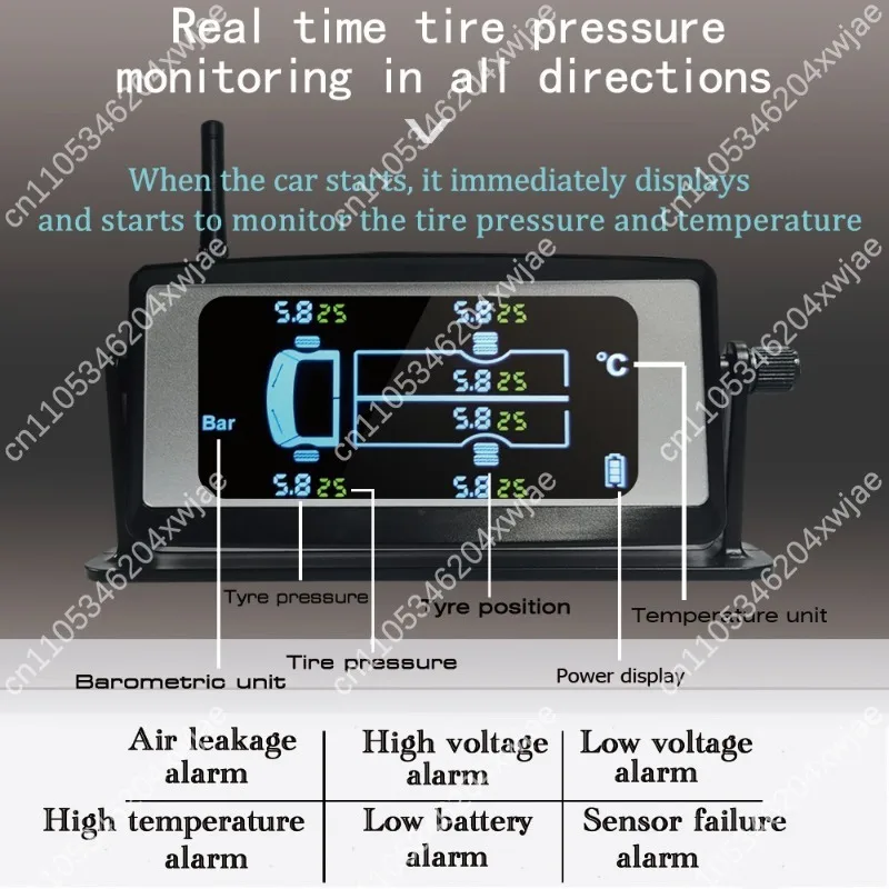 

6-колесная система контроля давления в шинах тяжелых грузовиков, высокоточная внешняя система на солнечной энергии
