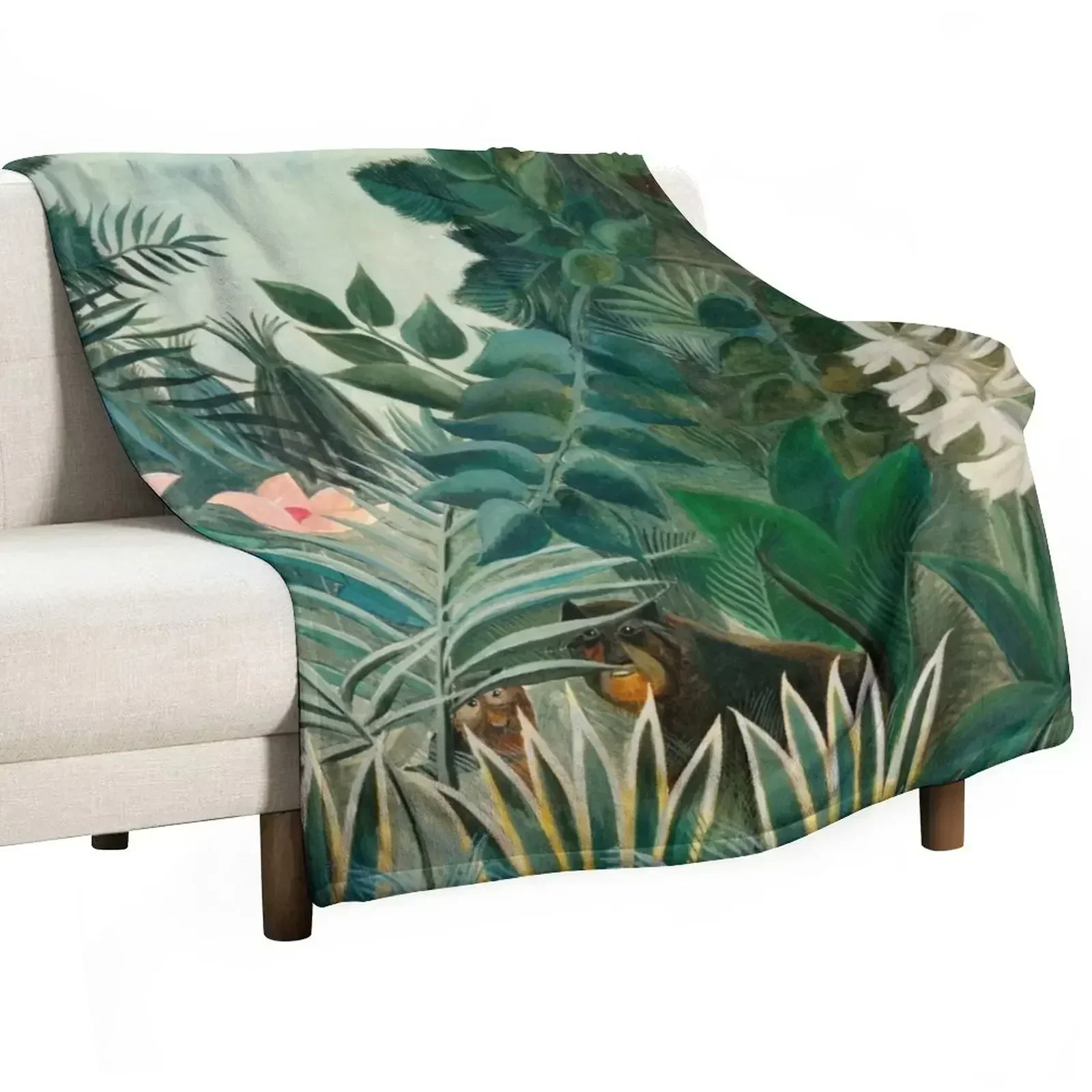 The Equatorial Jungle - Henri Rousseau Throw Blanket Beautifuls For Baby Blankets