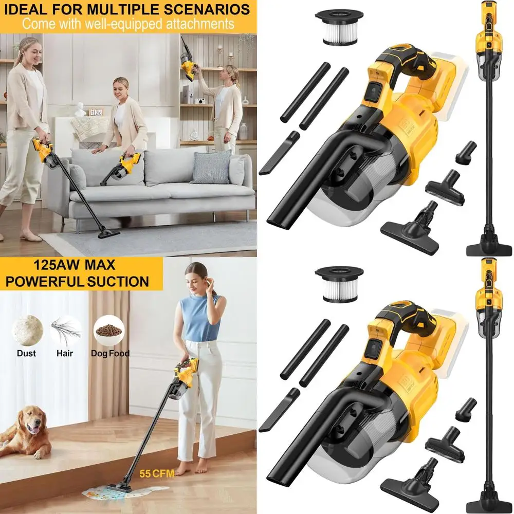 

20V Cordless Handheld Vacuum Cleaner with Washable HEPA Filter for Home and Car, Ideal for Hardwood and Carpet Floors
