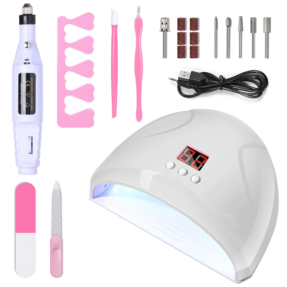 LINMANDA Nail Accessories Kits Professional Nail Drill Machine Uv Led Lamp Gel Polish Drying Lamp Nail Filing Nail Shaping