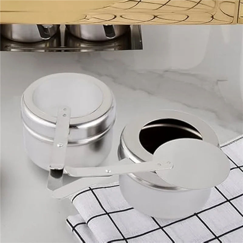 

B17B 16Pcs Chafing Fuel Holder,Stainless Steel Chafe Wick Fuel Holder With Cover,Heat Box Holder For Chafing Dish,Barbecue
