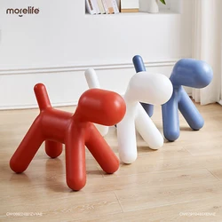 Modern Creative Plastic Kids Stool Children Animal Dog Shape Chair Living Room Kindergarten Outdoor Puppy Bench Home Furniture