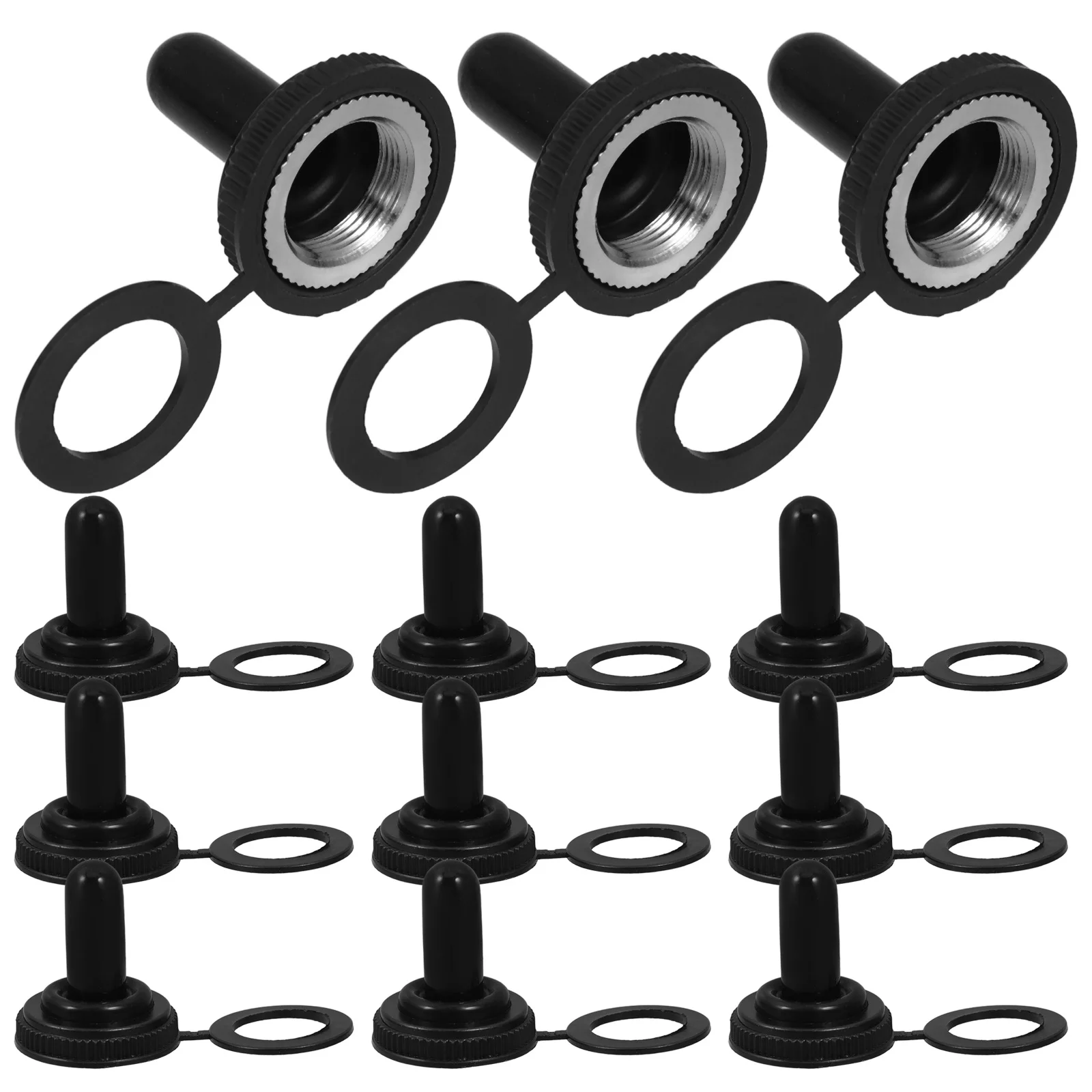 

10pcs Dustproof Hat Toggle Switch Cover for 12mm Toggle Switch Cover Protective Boot Cap Miniature Dashboard Guard