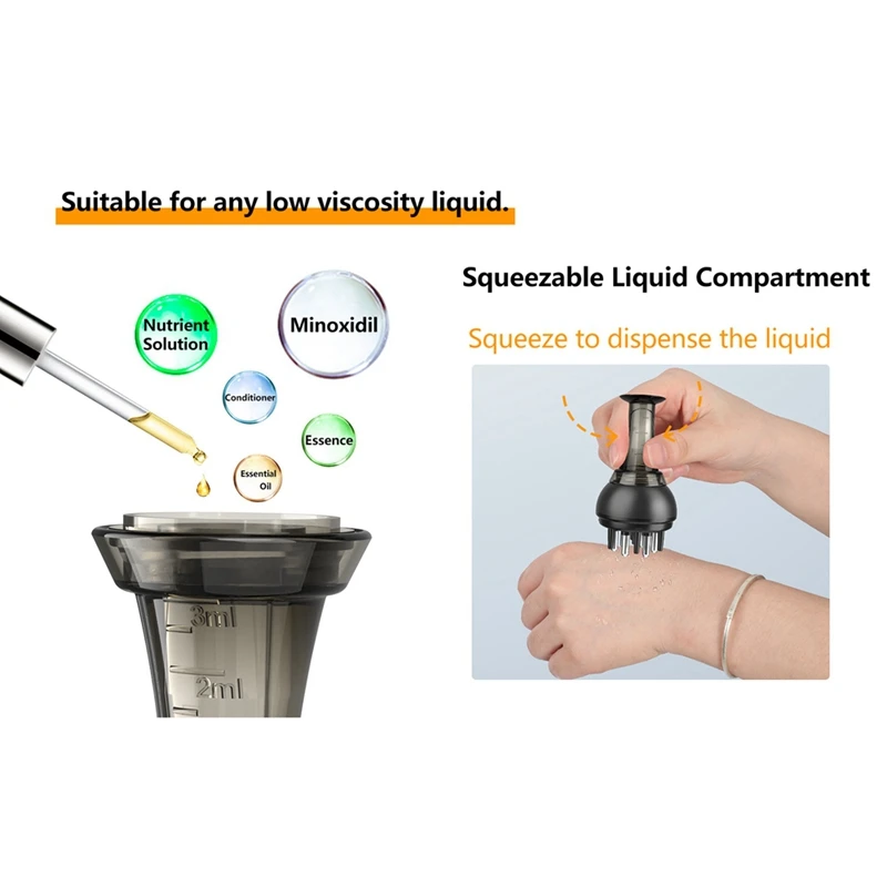 Scalp Medicine Liquid Applicator Scalp Applicator Massaging Comb For Hair Treatment Growth Applicator Durable -A