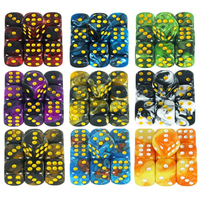 Premium Quality Round Dot D6 Dice Set for Table Board Gaming - 12mm Mixed Color, Pack of 10