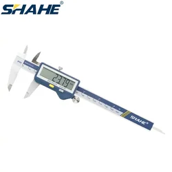 SHAHE New Electronic Digital Vernier Micrometer Caliper Measuring Tool Stainless Steel Large LCD Screen Auto-off