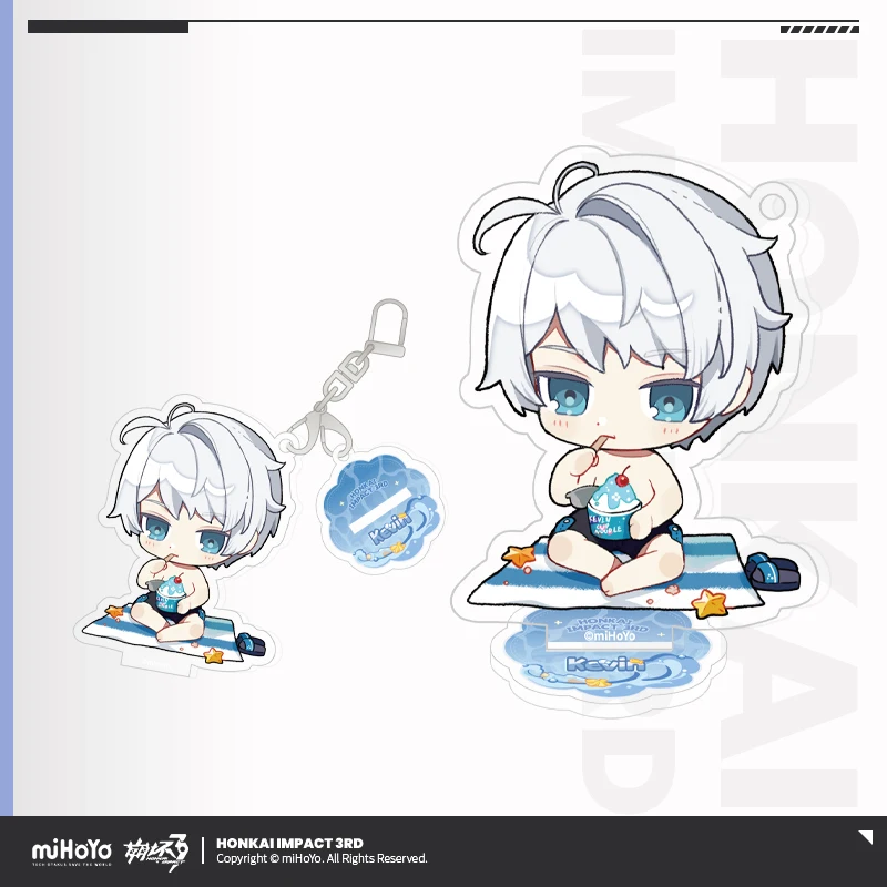 Official Elysia Vill-V Aponia Griseo Honkai Impact 3 Cosplay Anime Q version Acrylic Pendant Standing sign Anime Xmas Gift