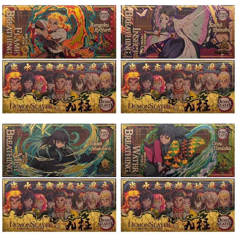 Demon Slayer Tanjiro Kamado Nezuko Agatsuma Zen'itsu billete conmemorativo creativo de alto valor anime coleccionable marcapáginas regalo