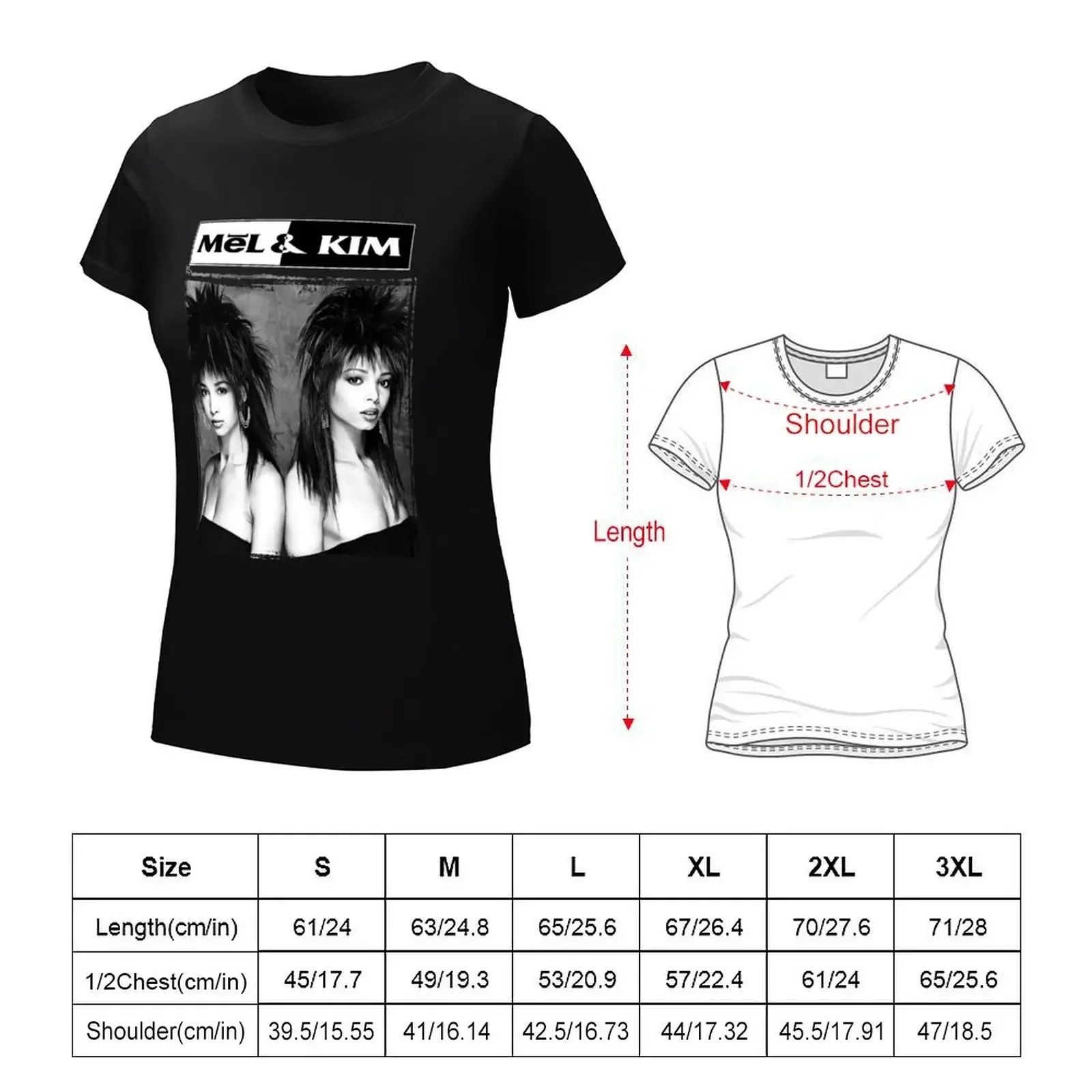 Mel & Kim Classic . T-Shirt graphics female Short sleeve tee tshirts woman