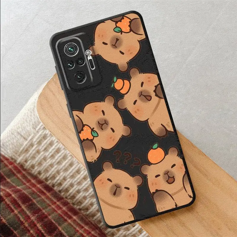 

Чехол для телефона с рисунком капибары для Xiaomi Redmi Note 9T 12 11 Pro 8T 13 Pro 11S 9S 10 10S 12S 9 8 7 Armor Silicone Cover