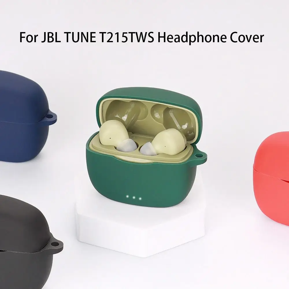 Silicone Earphone Case Dustproof Shockproof Earbuds Protective Cover Fall Prevention Compact for JBL TUNE T215TWS