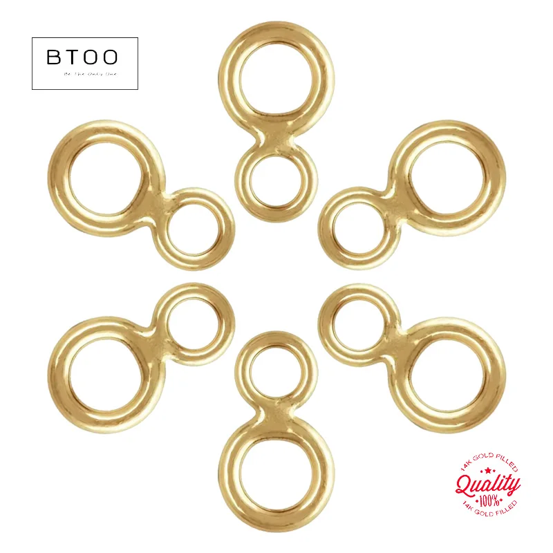 14K Gold Filled Small Eye Ring Closed 2.8x4.0mm OD (1.5x2.2mm ID) Wholesale Bulk Diy Jewelry Findings 1/20 14kt GF
