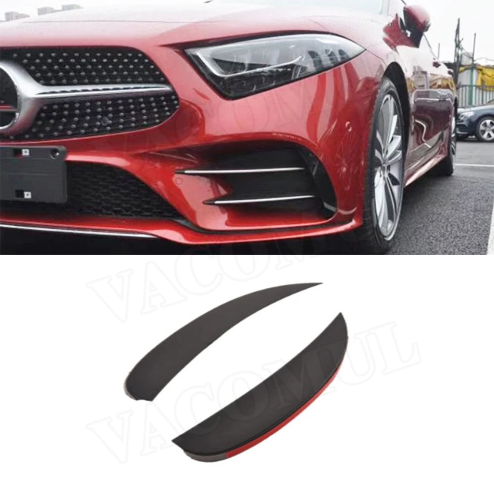 

Car Front Bumper Splitters for Mercedes Benz CLS Class C257 CLS260 300 350 450 CLS53 AMG 2019UP Splitter Fog Lamp Trim Cover