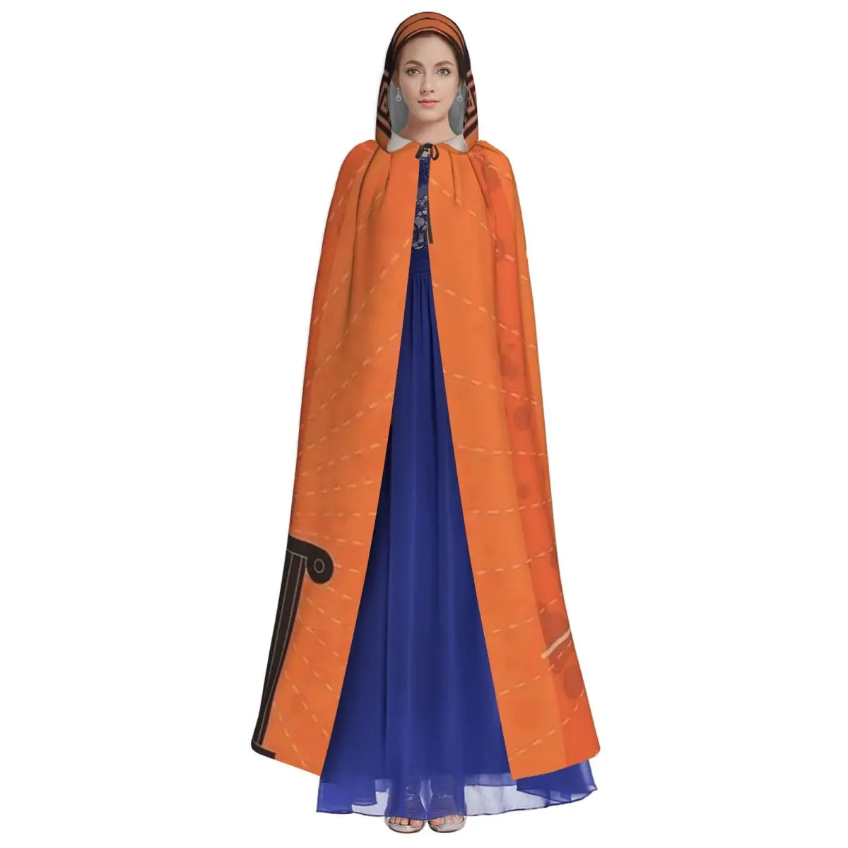 Greek Mythology Three Moirai Long Hooded Cloak Witch Medieval Costume Cosplay Cape HalloweenVampire Adult Unisex