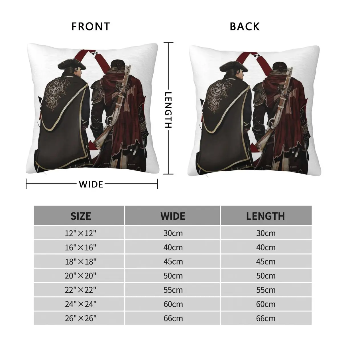 Haytham Kenway Shay Cormack Square Pillowcase Polyester Linen Velvet Printed Zip Decorative Throw Pillow Case Room Cushion Cover