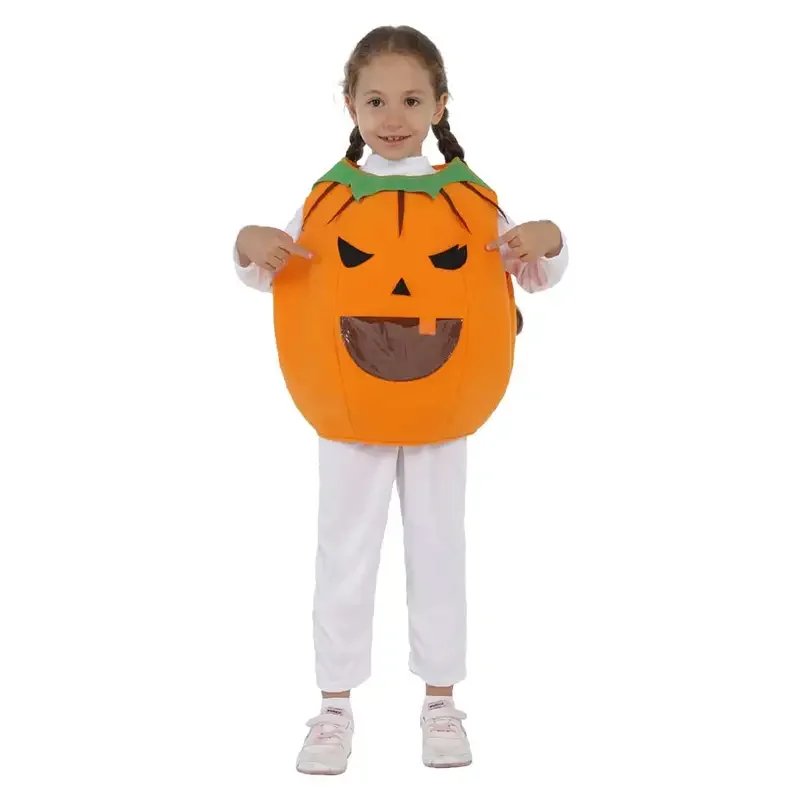 RT01 ฟักทองตลกกับ Candy Pocket คอสเพลย์แฟนตาซีเด็กชายหญิงเสื้อผ้าการ์ตูนฮาโลวีนเครื่องแต่งกายปลอมตัวเด็ก * Jk2