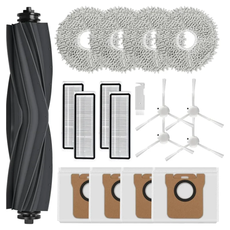 ABRG-untuk Dreame L10S Ultra/ L10 Ultra/ L10S Pro untuk Xiaomi X10 Plus Sikat Sisi Utama Filter Hepa Bantalan Pel Bagian Kantong Debu