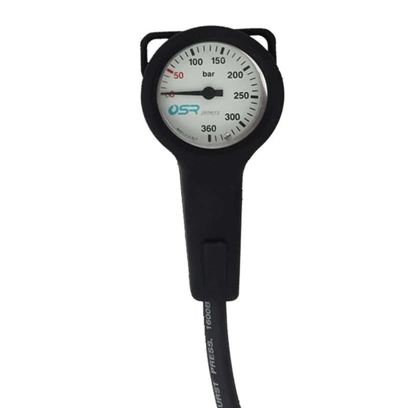 Scuba Pressure Gauge Boot Protector, Borracha Preta, Mergulho Primeiro Estágio, Metal Caso Medidor De Alta Pressão, 1 Pc