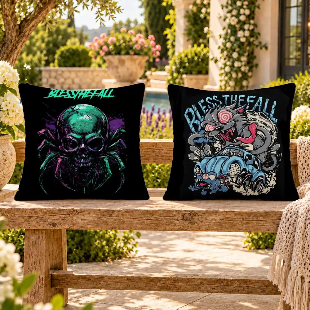 Band Metalcore Blessthefall Cushion Cover Soft Plush Throw Pillow Cover Washable Sofa Bed Patio Chair Home Decor