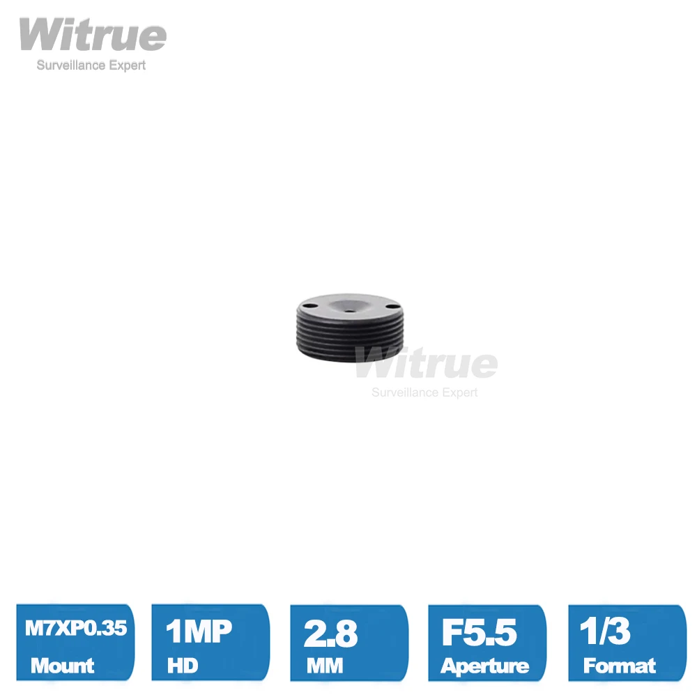 Witrue CCTV Lens M7 2.8MM Pinhole Wide View Angle 140 Degree F5.5 1/3 for Mini Surveillance Security Cameras