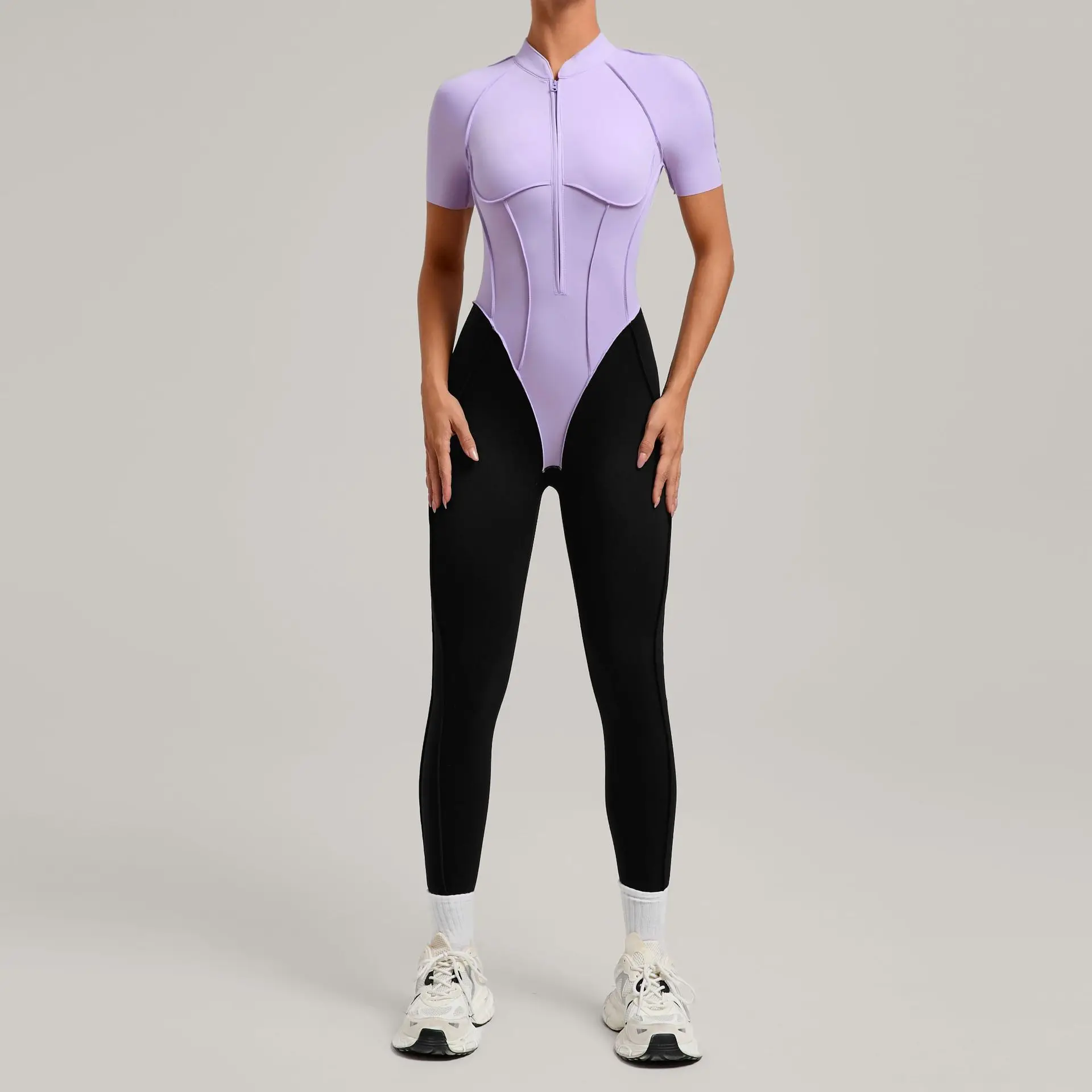 

Женский комбинезон с высокой талией, цельный, для йоги и фитнеса, удобный, из эластичной ткани, весна 2026