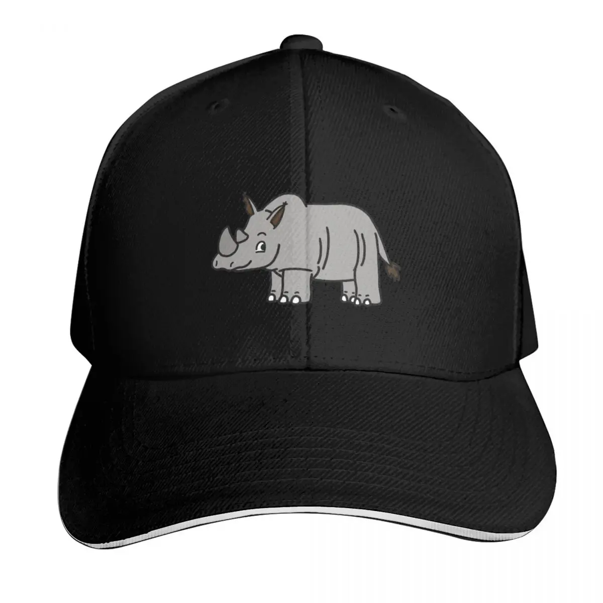 White Rhino Baseball Cap fashionable Beach Bag beach hat Designer Hat Woman Men's