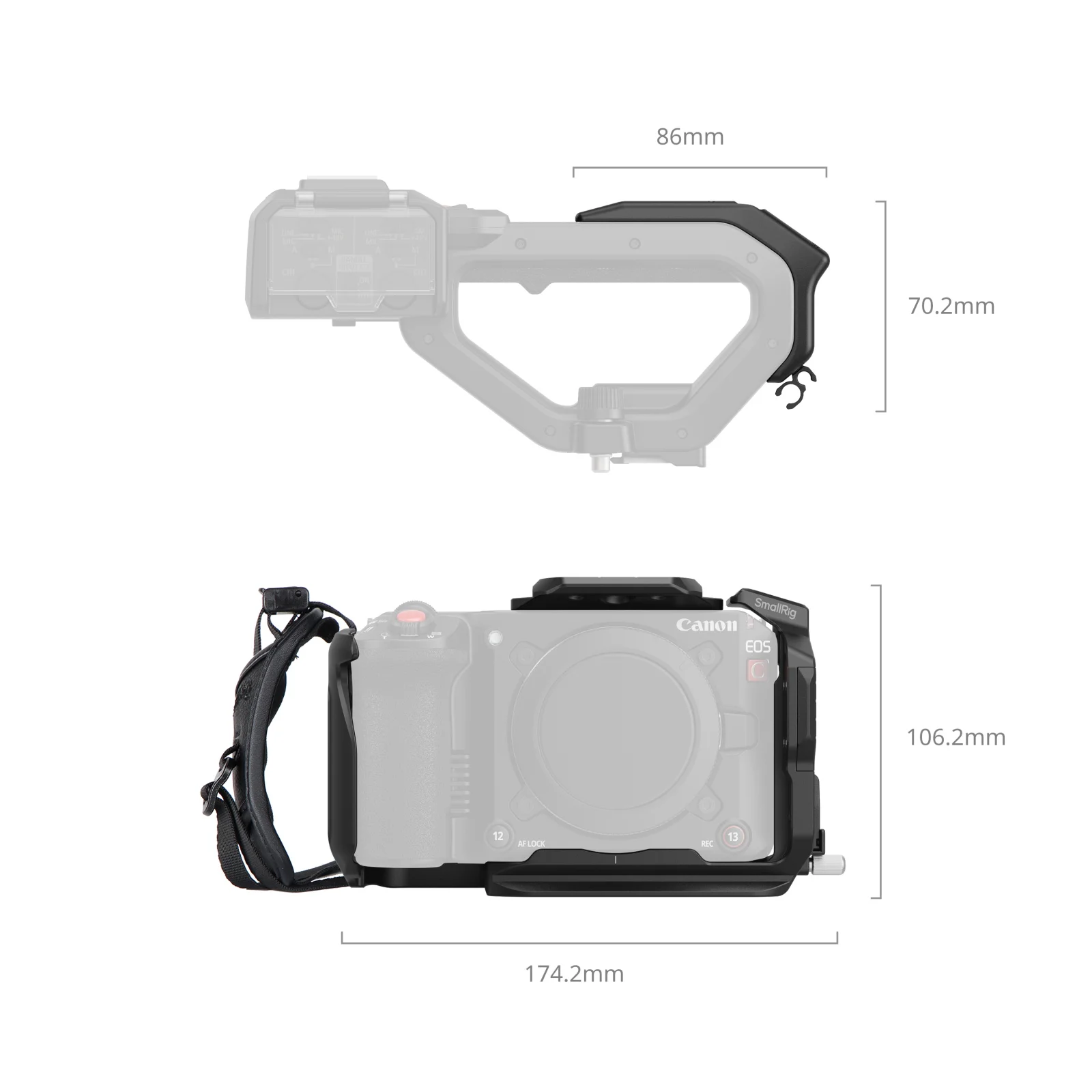 SmallRig C50 Cage Kit for Canon EOS C50 w Extension Rig for XLR Handle Cable Clamp Built-in Arca-Swiss Quick Release Plate -5657