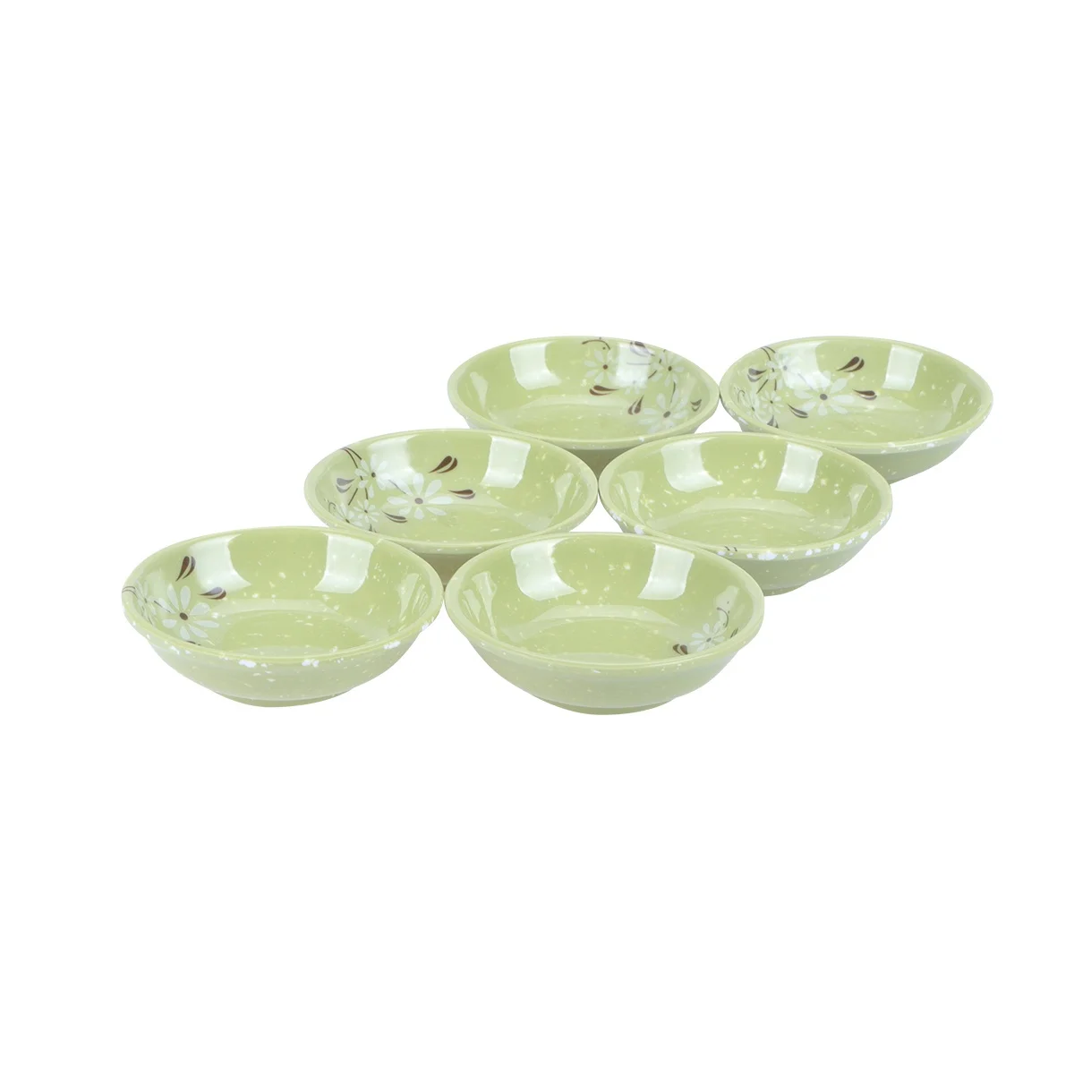 

6Pcs Melamine Sauce Plates Reusable Condiment Dish Scratch Resistant Elegant Design for Home Restaurant