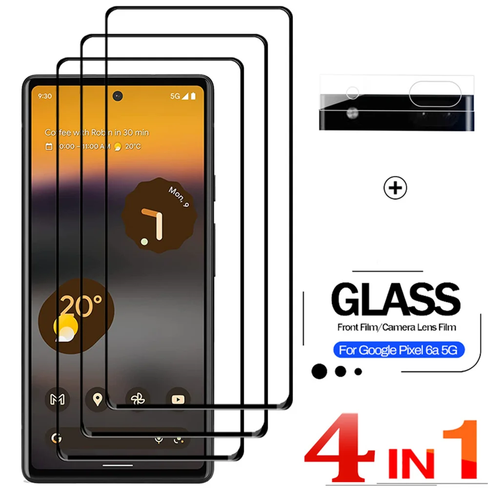 

Glass Film For Google Pixel 6a Tempered Glass Pixel-6a 5G Screen Protector Pixel 6 a Camera Protection Pixel6a GX7AS GB62Z G1AZG